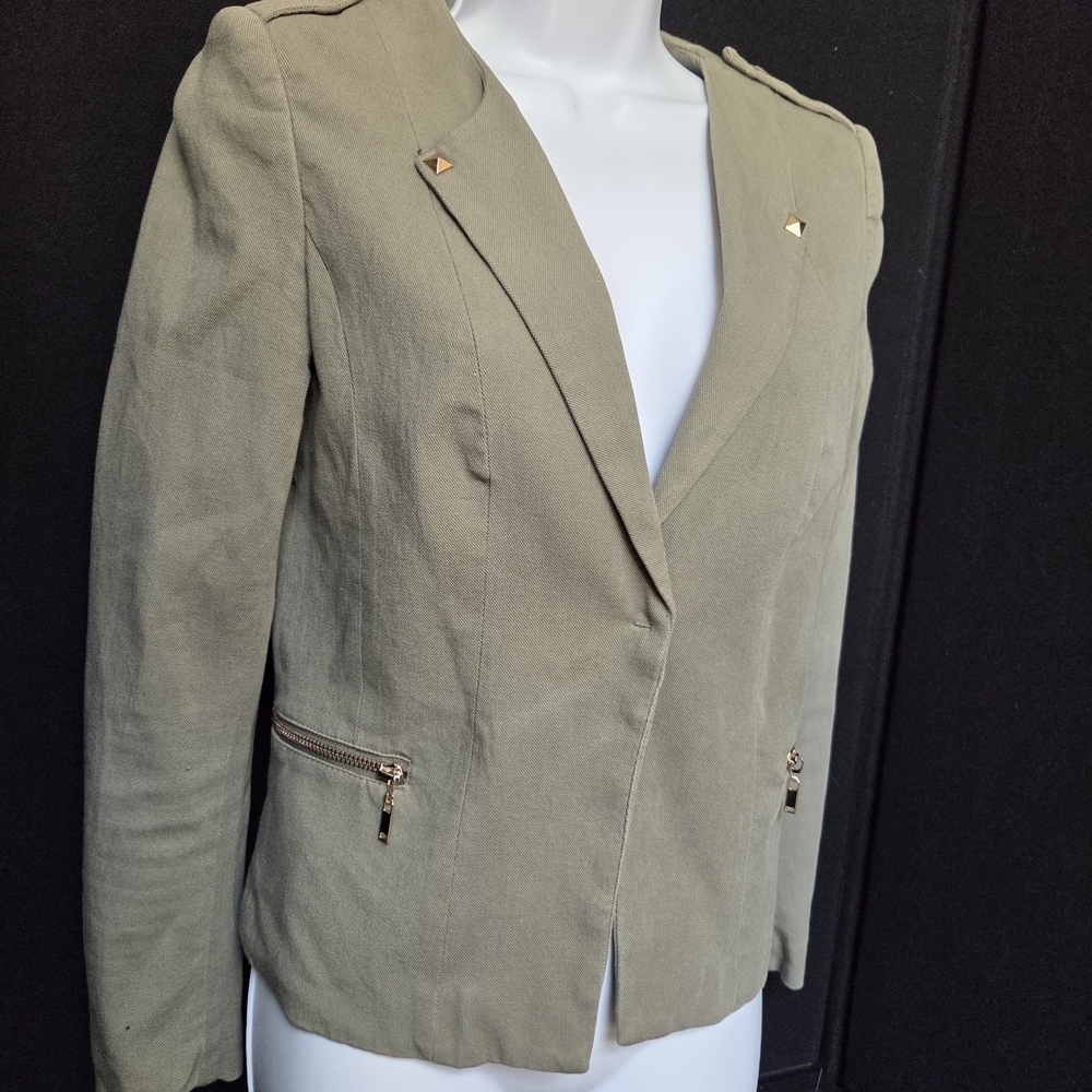 H&M Napoleon Jacket Military Style Blazer Size 6 - Picture 2 of 11